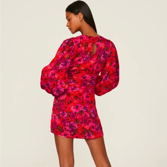 For love & lemons Lauren long sleeve mini dress NWT XXS - Picture 3 of 4